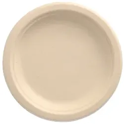 Papstar Pure Einwegteller, Zuckerrohr, Ø 15 cm, Stabile Teller aus Zuckerrohr ideal für umweltbewusste Feiern, 1 Packung = 50 Stück, Farbe: natur