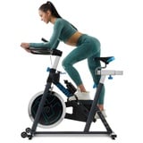 Hop-Sport Indoor Cycling Bike Fahrrad HS-045IC - Speedbike mit LCD-Display und 18 KG Schwungrad - bis 120kg - Silber