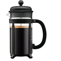 Bodum JAVA, Französische Presse, 1 l, Schwarz, Transparent, Glas, Edelstahl