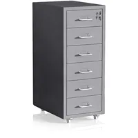 Relaxdays Aktenschrank 69 x 28 x 41 cm Grau