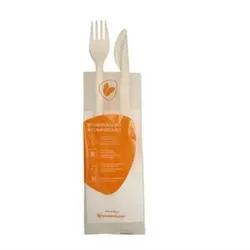 Ekoe Plastic Free Solutions Ekoe bis kompostierbares Einwegbesteck in Mater-Bi 50-tlg