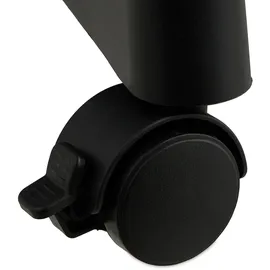 Relaxdays Kleiderständer auf Rollen 91-156x76x40,5 schwarz/silber