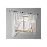 heine Gardine Panneaux, Stangendurchzug (1 St), halbtransparent, Querbehang weiß 120 cm x 60 cm