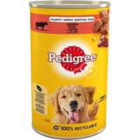 PEDIGREE Adult Nassfutter für Hunde mit Rindfleisch in Gelee 12 x 1200 g