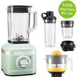 KitchenAid Artisan K400 Standmixer 5KSB4026 Vital ToGo Mix-Set Pistazie
