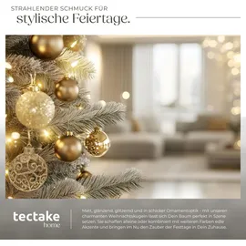 Tectake tectake® Weihnachtskugeln, 100er-Set in Gold, matt, glänzend und glitzernd, Durchmesser 3, 4 und 6 cm