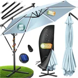 Kesser Ampelschirm LED Solar Ø 350 cm Hellblau