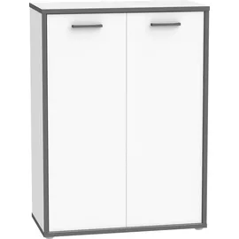 Forte Keflav Kommode 84,5 x 115,1 x 41,5 cm Weiß
