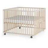 Sämann Laufgitter Matratze SleepPlus, Lattenrost – Sprossen sahara dust/natur, | Gr.: 100x100 cm,