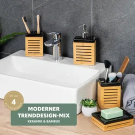 bremermann Badezimmer-Set Badaccessoire-Set Schwarz