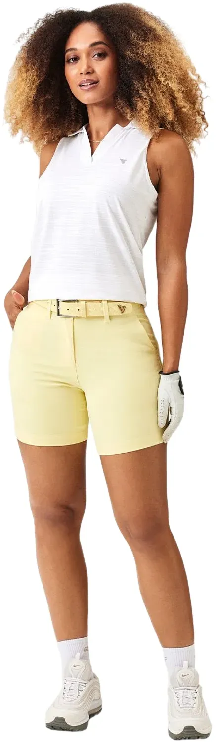 Macade Polo Paige, ärmellos, weiss