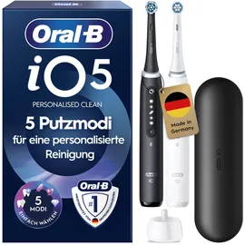 Oral-B iO Series 5 matte black + 2. Handstück matte white + Reisetui