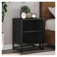 VidaXL Nachttisch Schwarz 40x31x50 cm Holzwerkstoff und Metall