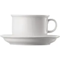 Thomas Porzellan Tasse Trend Weiss Cappuccinotasse 2tlg., Porzellan weiß
