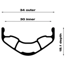 WTB Proterra Tough I30 2.0 29 ́ ́ 6b Disc Tubeless Mtb Hinterrad - Black - 12 x 148 mm