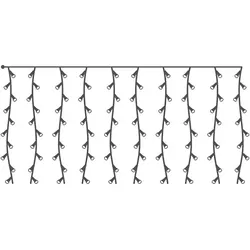 Vorhang mit Programmierer Easy-Connect 2X1M 10 Strips 100 Leds Cool White Edm