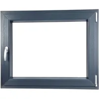 ALUCON Fenster 900x800 mm – Fenster 90x80 cm – Kunststofffenster Innen Anthrazit/Außen Anthrazit – Flügelfenster DIN Rechts
