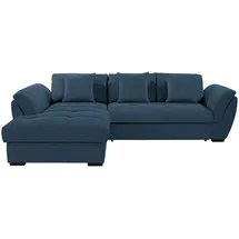 Roller Ecksofa - blau-türkis - Liegefunktion - Recamiere links