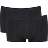 Herren Boxershorts, Vorteilspack - 24/7 Hipster, Unterwäsche, Unterhose, Baumwolle, Logo, einfarbig Schwarz 2XL Pack