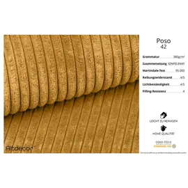 altdecor Ecksofa modulares Sofa Mende-L2 - 285x190x70 cm Senfgelb Cord