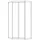 Koralle TwiggyTop Pendeltür mit Festteilen 90 x 185 cm silber matt V433809018A21