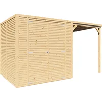 BERTILO Gerätehaus Box 3 Plus - 18 mm naturbelassen