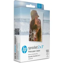 HP Sprocket Premium Zink vorgeschnittenes, selbstklebendes Fotopapier, 2 x 3 Zoll (5,1 x 7,5 cm), 100 Blatt, kompatibel mit HP Sprocket Fotodruckern