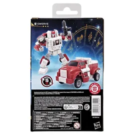 Transformers Age of the Primes Swerve, verwandelbare Deluxe-Klasse Action-Figur 11 cm, Blau/Weiß