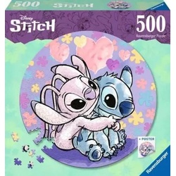 Ravensburger Puzzle 17581 – Stitch – 500 Teile Rundpuzzle für Erwachsene und Kinder ab 14 Jahren