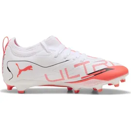 Puma Ultra 5 Match FG/AG Fußballschuhe Kinder 01 white/black/glowing red 33