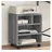 vidaXL Druckerständer mit Rollen Grau Sonoma 41x32x48 cm