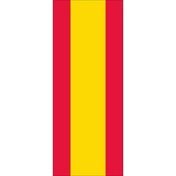 flaggenmeer Flagge Spanien 160 g/m2 Hochformat ca. 300 x 120 cm Hochformat