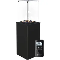 Kratki Gaskamin PATIO Stahl-Schwarz Ferngesteuert Gasheizgerät Kamin 4-8,2 kW