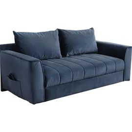 Jockenhöfer GRUPPE »Rick«, Platzsparendes Sofa mit Gästebettfunktion, Federkernpolsterung blau