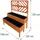 Relaxdays Hochbeet Blumenkasten 135 x 109 x 62 cm Orange