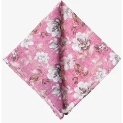 Einstecktuch MONTI, Damen, rosa floral, Leinen, geblümt, casual, Modetücher, mit Hingucker-Blumenprint