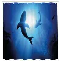 ABAKUHAUS Duschvorhang 175 x 200 cm blau