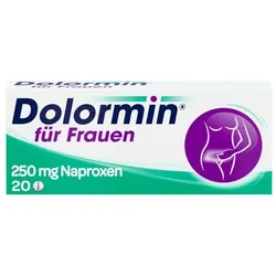Dolormin für Frauen bei Regelschmerzen mit Naproxen