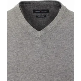 CasaModa V-Ausschnitt-Pullover grau (hellgrau), 100% Baumwolle, Pullover Strickpullover