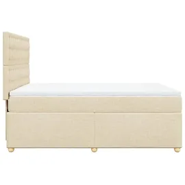 vidaXL Boxspringbett 140 x 200 cm Creme