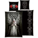 Herding Anne Stokes Wende-Motiv Schwarz 135 x 200 cm + 80 x 80 cm