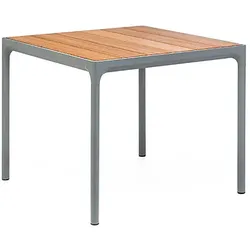 Outdoortisch Four Houe Tischplatte Bambus braun, Designer Henrik Pedersen, 75x90x90 cm