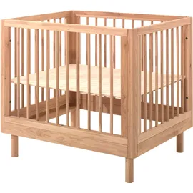 Home Affaire Kinderbett HOME AFFAIRE "stabil und hochwertig gebaut, Kanten gerundet, umlaufendes Gitter", braun (eiche natur geölt, eiche natur geölt, eiche natur geölt), B:99cm H:88cm L:79cm, Betten, Kinderbett, 95/75 cm, inkl.