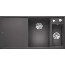 Blanco Axia III 6 S links felsgrau + Excenterbetätigung + InFino + Glasschneidbrett