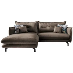 Wohnlandschaft Lava Braun Velours