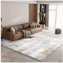 luxuskollektion Teppich Gelb Grau 160x230 Rutschfest Schwamm