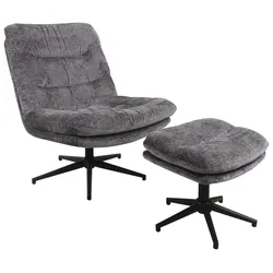 Cantus Sessel mit Hocker SANDY - B/H/T ca. 70,00x87,00x90,00