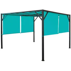 MCW Ersatzbezug für Dach Pergola Pavillon Beja 4 x 4 m Türkis-Blau