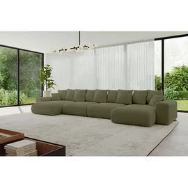 altdecor Eckcouch Polyester 6-Sitzer Grün