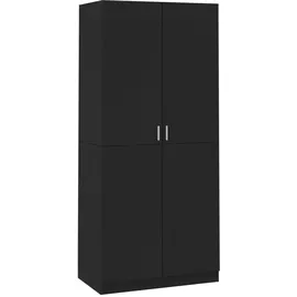 vidaXL Drehtürenschrank 90 x 200 x 52 cm schwarz